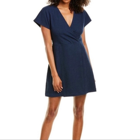 Madewell Cross Front Flutter Sleeve Mini Dress - size XL - Picture 1 of 5